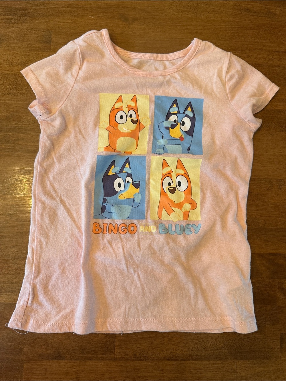 Girls' Pink Bingo & Bluey Graphic Short Sleeve Tee
